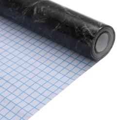 vidaXL Pegatina de mueble autoadhesiva PVC mármol 90x500 cm Negro Discount