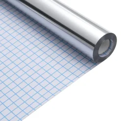 vidaXL Arte Y Ocio-Pegatina de mueble autoadhesiva PET plateado 90x500 cm