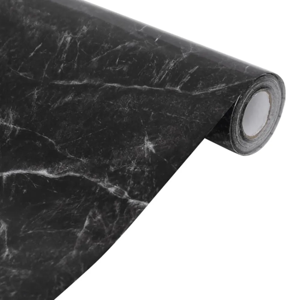 vidaXL Arte Y Ocio-Pegatinas de mueble autoadhesivas PVC mármol 90x500 cm