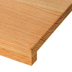vidaXL Productos Del Hogar-Peldaños de escalera 4 uds madera maciza roble marrón claro