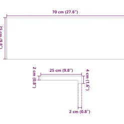 vidaXL Peldaños de escalera 4 uds madera maciza roble sin tratar Natural