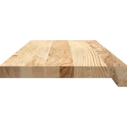 vidaXL Peldaños de escalera 4 uds madera maciza roble sin tratar Natural
