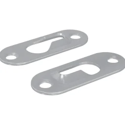vidaXL Percha con Agujero de Llave 2 pcs Plateado 45 x 16 x 3.5 mm Online