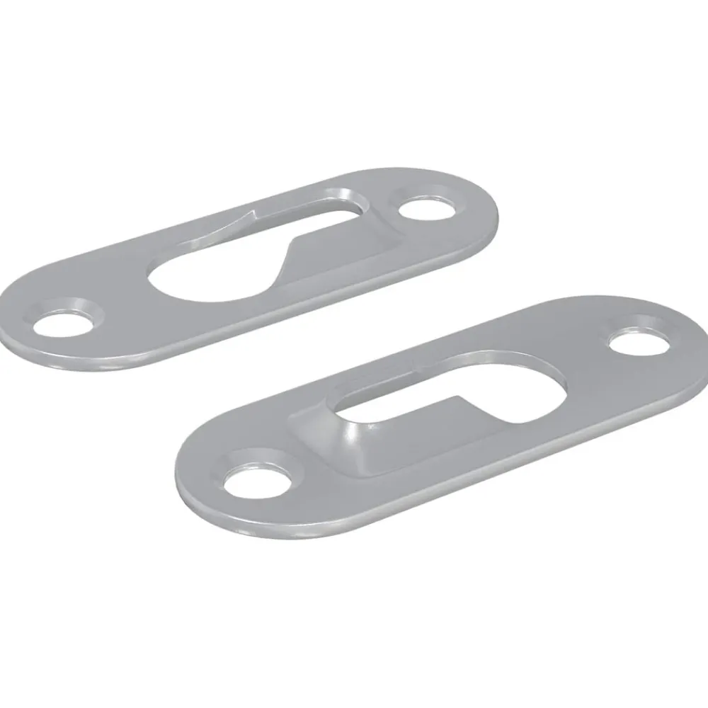 vidaXL Percha con Agujero de Llave 2 pcs Plateado 45 x 16 x 3.5 mm Online