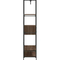 vidaXL Perchero con estantes madera de ingeniería marrón roble Marrón roble