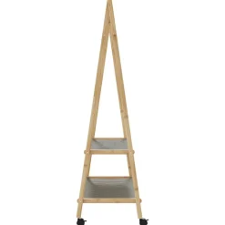 vidaXL Perchero con estantes y ruedas 96x45,5x155,5 cm bambú Hot