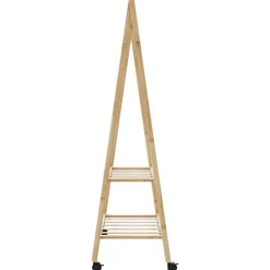 vidaXL Perchero con estantes y ruedas 96x45,5x155,5 cm bambú Online