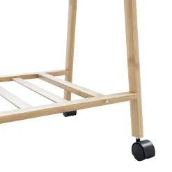 vidaXL Perchero con estantes y ruedas 96x45,5x155,5 cm bambú Online