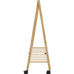 vidaXL Productos Del Hogar-Perchero con estantes y ruedas 106x34x106,5 cm bambú