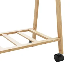 vidaXL Productos Del Hogar-Perchero con estantes y ruedas 106x34x106,5 cm bambú