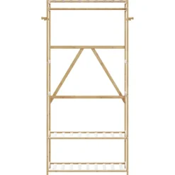 vidaXL Productos Del Hogar-Perchero con estantes bambú 80x40x175 cm