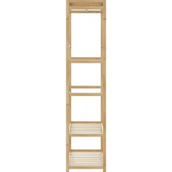 vidaXL Productos Del Hogar-Perchero con estantes bambú 80x40x175 cm