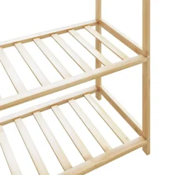 vidaXL Productos Del Hogar-Perchero con estantes bambú 80x40x175 cm