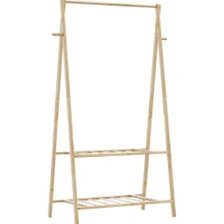 vidaXL Perchero con estantes bambú 96x45,5x150,5 cm Best