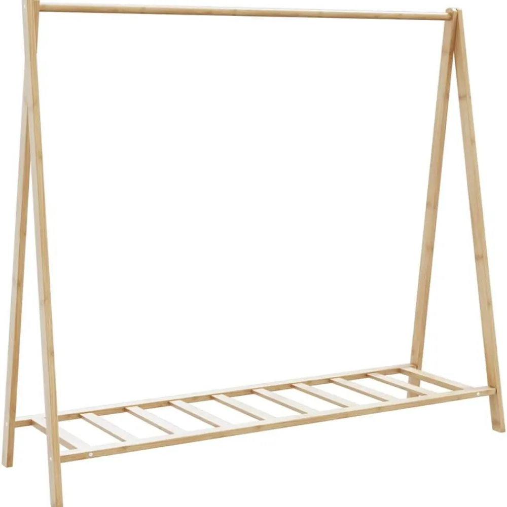 vidaXL Perchero con estantes bambú 106x34x102 cm Sale