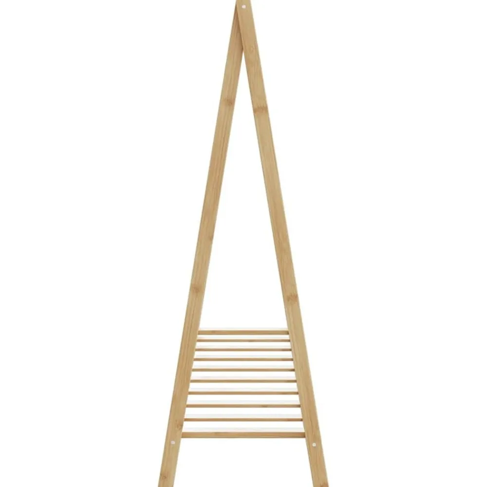 vidaXL Perchero con estantes bambú 106x34x102 cm Sale