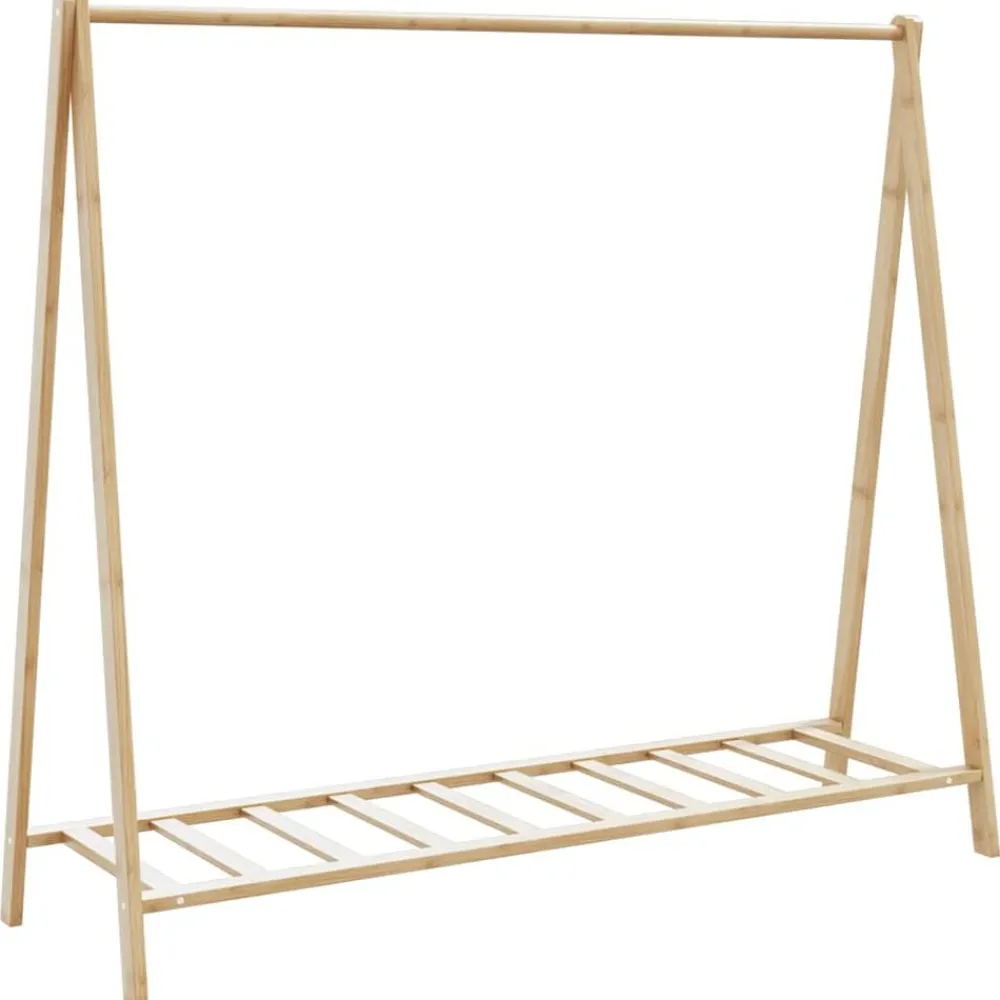 vidaXL Perchero con estantes bambú 106x34x102 cm Sale
