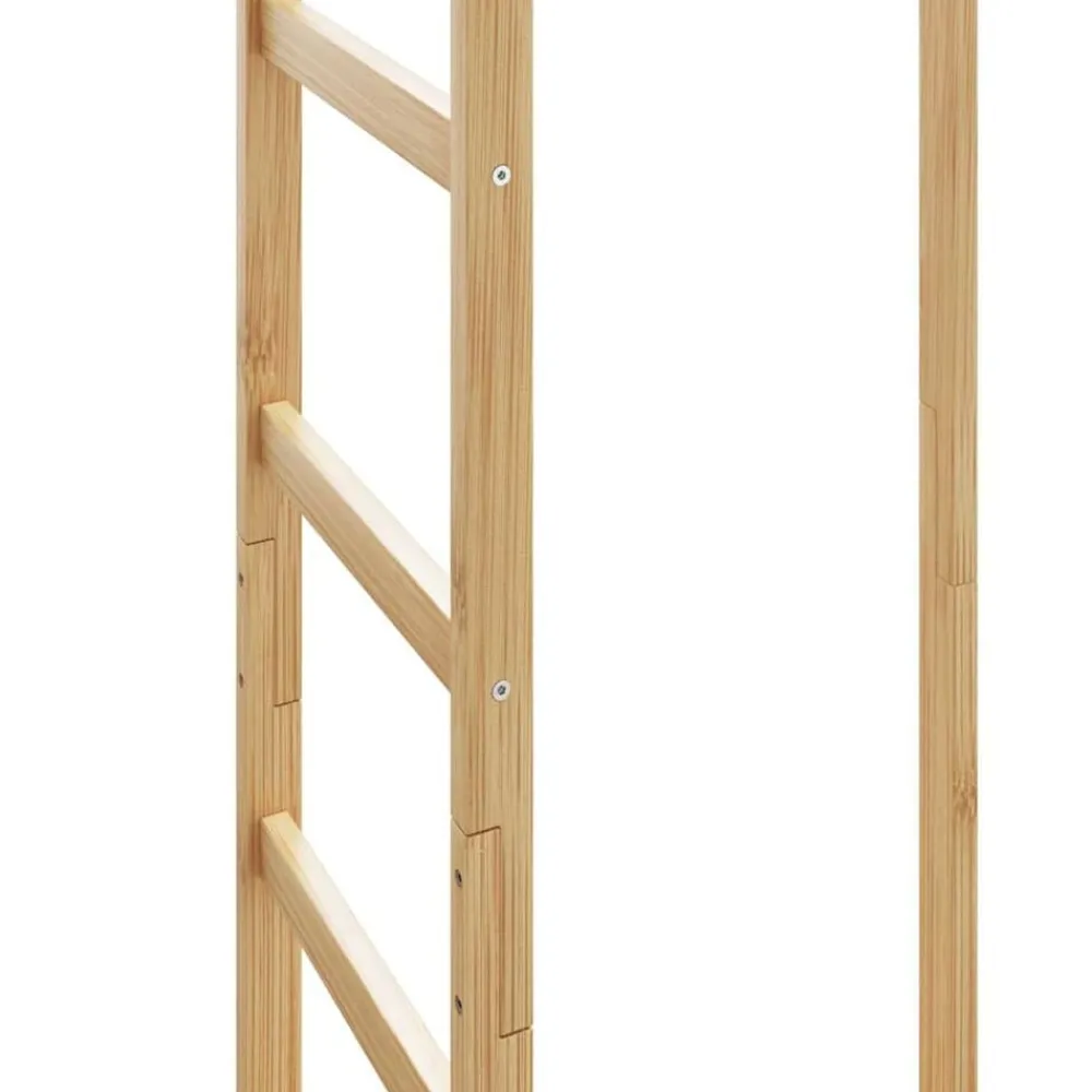 vidaXL Perchero con ganchos y estantes 38,5x30x156 cm bambú New