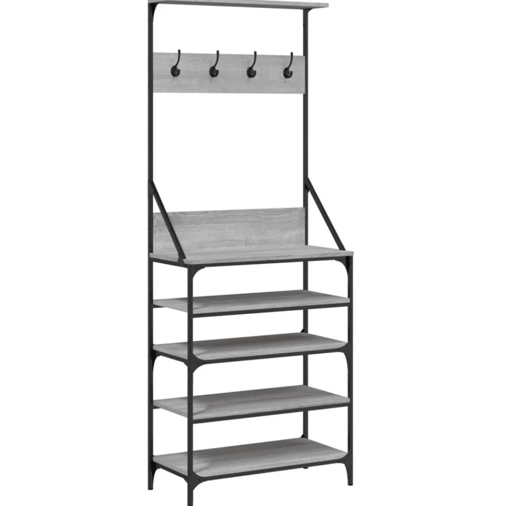 vidaXL Productos Del Hogar-Perchero con zapatero 70x34x184 cm