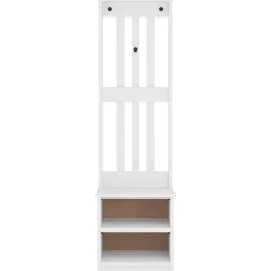 vidaXL Perchero de entrada SANDNES madera pino 45x40x159,5 cm Blanco Discount