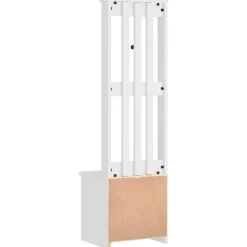 vidaXL Perchero de entrada SANDNES madera pino 45x40x159,5 cm Blanco Discount