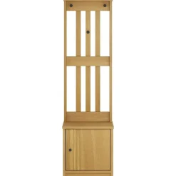 vidaXL Perchero de entrada SANDNES 45x40x159,5cm madera maciza de pino Acabado de nogal Outlet