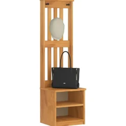 vidaXL Perchero de entrada SANDNES 45x40x159,5cm madera maciza de pino Acabado de acacia Hot