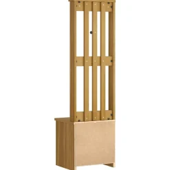 vidaXL Perchero de entrada SANDNES 45x40x159,5cm madera maciza de pino Acabado de nogal Sale