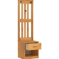 vidaXL Bancos-Perchero de entrada SANDNES 45x40x159,5cm madera maciza de pino