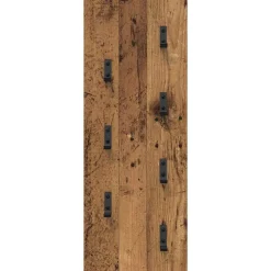 vidaXL Estanterías-Perchero de pared Madera vieja 30 x 1,5 x 80 cm