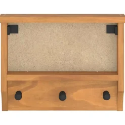 vidaXL Decoración-Perchero de pared SANDNES 45x12x35 cm madera maciza de pino