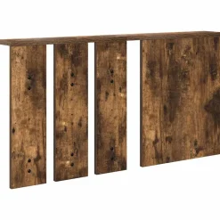 vidaXL Perchero de pared con estante 85 x 10 x 45 cm Roble ahumado Hot