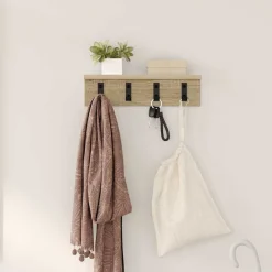 vidaXL Estanterías-Perchero de pared 40 x 10,5 x 10,5 cm