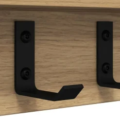 vidaXL Estanterías-Perchero de pared Roble artesanal 40 x 10,5 x 10,5 cm