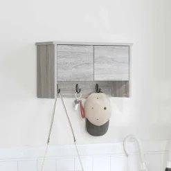 vidaXL Estanterías-Perchero de pared con estante 50 x 20 x 30 cm