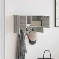 vidaXL Estanterías-Perchero de pared con estante 50 x 20 x 30 cm