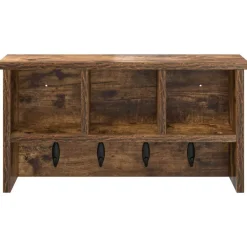 vidaXL Estanterías-Perchero de pared con estante 50 x 16 x 26 cm