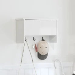 vidaXL Perchero de pared 50 x 20 x 30 cm Madera de ingeniería White Best