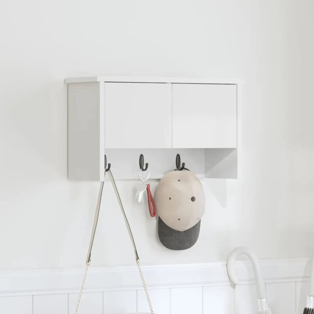 vidaXL Perchero de pared 50 x 20 x 30 cm Madera de ingeniería White Best