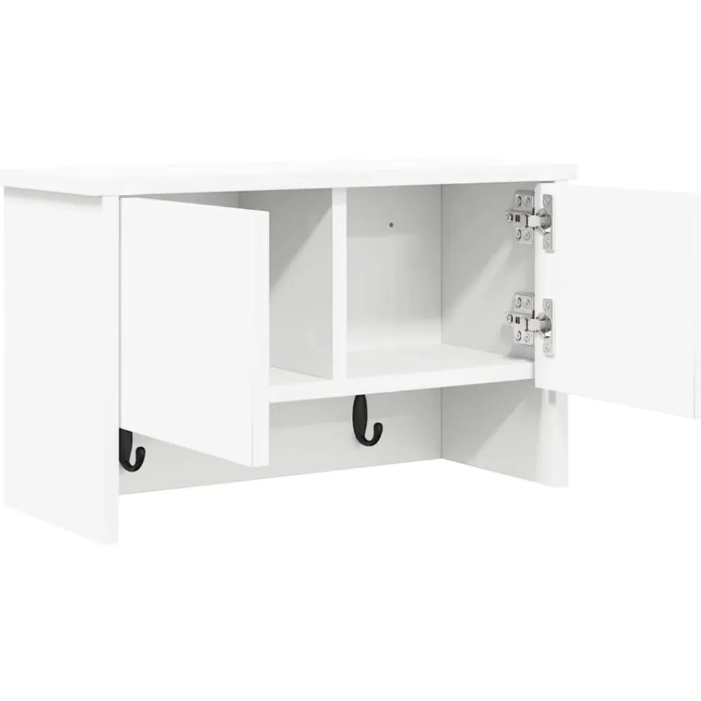 vidaXL Perchero de pared 50 x 20 x 30 cm Madera de ingeniería White Best