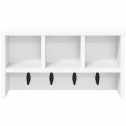 vidaXL Perchero de pared 50 x 16 x 26 cm Madera de ingeniería White Sale