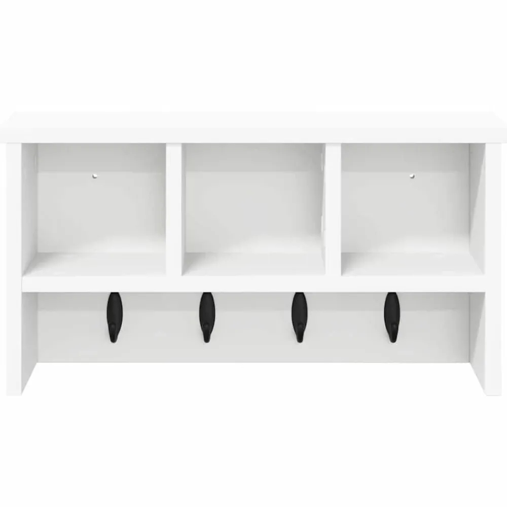 vidaXL Perchero de pared 50 x 16 x 26 cm Madera de ingeniería White Sale