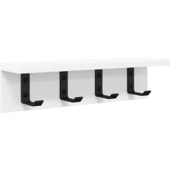 vidaXL Perchero de pared 40 x 10,5 x 10,5 cm Madera de ingeniería White Discount
