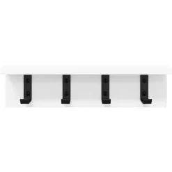 vidaXL Perchero de pared 40 x 10,5 x 10,5 cm Madera de ingeniería White Discount
