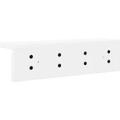 vidaXL Perchero de pared 40 x 10,5 x 10,5 cm Madera de ingeniería White Discount