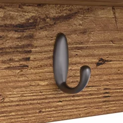 vidaXL Perchero de pared con estante Madera vieja 50 x 16 x 26 cm Madera envejecida Sale