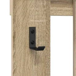 vidaXL Perchero de pared con espejo 100 x 10 x 100 cm Roble Sonoma Discount