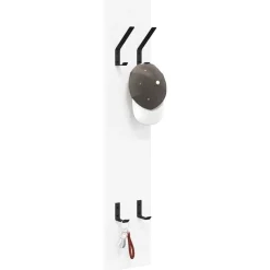 vidaXL Perchero de pared 20 x 1,5 x 100 cm Madera de ingeniería White Discount