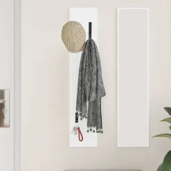 vidaXL Perchero de pared 20 x 1,5 x 100 cm Madera de ingeniería White Discount