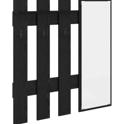 vidaXL Estanterías-Perchero de pared con espejo 100 x 10 x 100 cm